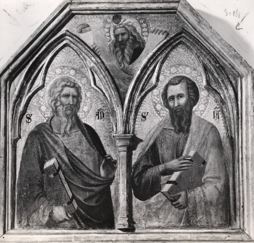 Silberman Galleries — Lorenzetti Pietro - sec. XIV - Sant'Andrea apostolo e san Giacomo Maggiore; Busto di profeta — insieme